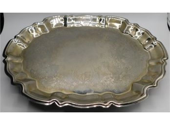 Leonard Silver Plated Footed Serving Platter