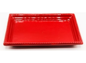 Red Ceramic Caddy Tray -  October Hill - Holliston MA -