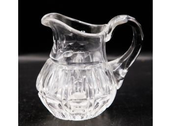 Vintage Small Clear Cut Glass Creamer Pitcher - Mid Century