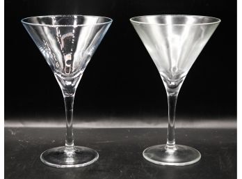 Lot Of 2 Martini Glasses