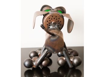 Reclaimed Metal Dog Figurine - Heavy