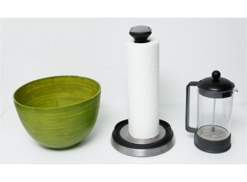 Simple Human Paper Towel Holder - Easy Frother - Green Salad Bowl
