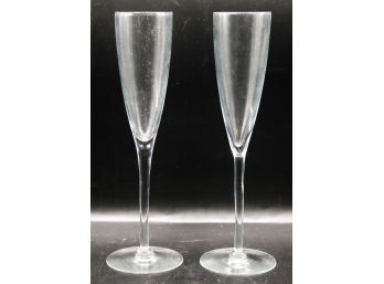 A Pair Of Beautiful Glass Flutes