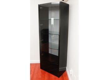 Modern Storage Cabinet - Black - Glass Door - L26' X H29' X D46.5'
