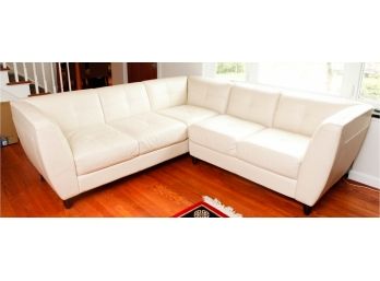 Stunning Off White Sectional Couch - 3 Seater L89' X H31' X D33' - 2 Seater L57' X H31' X D33'