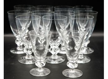 10 Beautiful Glass Water Goblets W/ 2 Smaller Matching Glasses