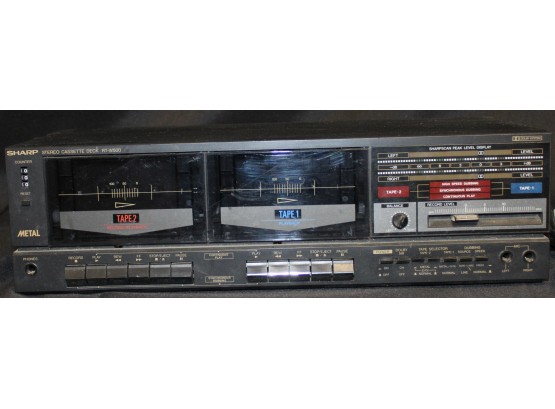 Sharp Stereo Cassette Dual Deck Player RT-W500 Metal Test Works