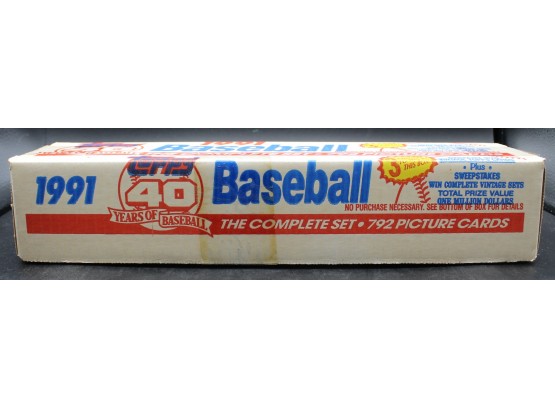 Sealed Set Of 1991 Topps Complete Baseball Baseball Cards