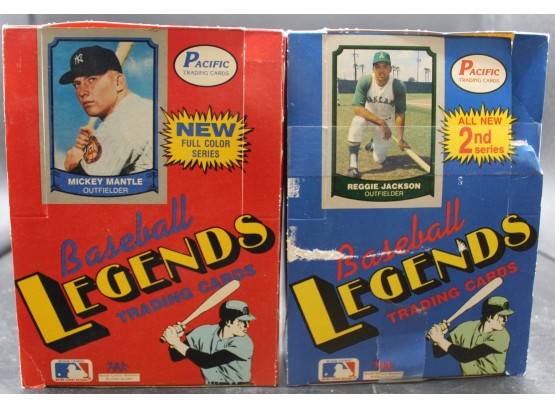 2 Boxes Of Pacific 2nd Series And Full Color Series Baseball Legends Cards