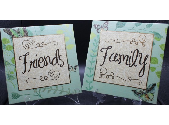 2 Family, Friends Wall Hanging Decorations