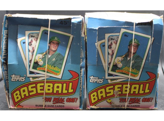 2 Boxes Of Topps 1989 Bubble Gum Baseball Cards