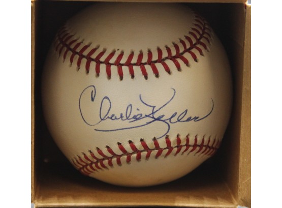 RARE Charlie Keller Signed Baseball Official Ball American League Rawlings Haiti Bobby Brown Pres.