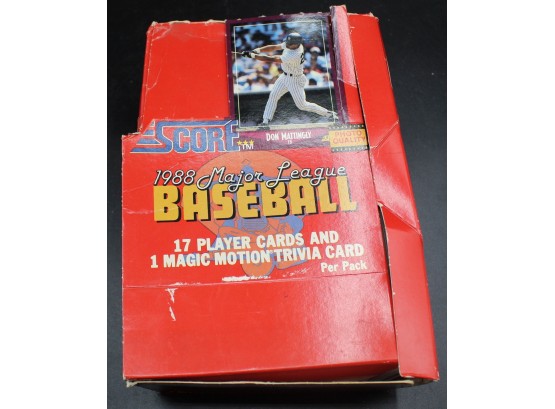 Box Of Assorted Score 1988 Baseball Cards