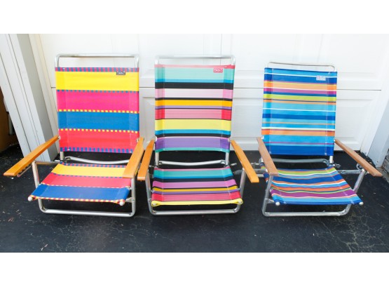 Lot Of 3 Beach Chairs - RIO Beach Collection