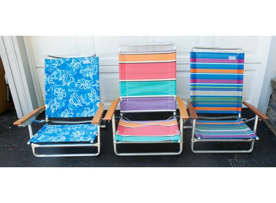 Lot Of 3 Beach Chairs - RIO Beach