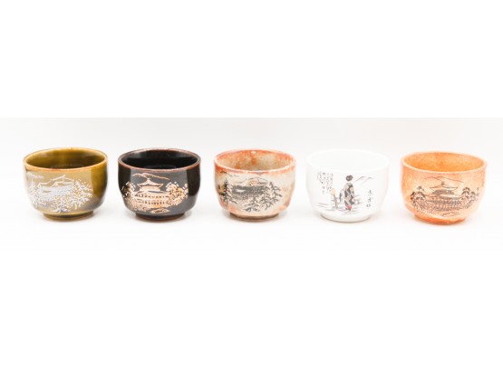 Charming Sake Set - 5 Cups In Original Box