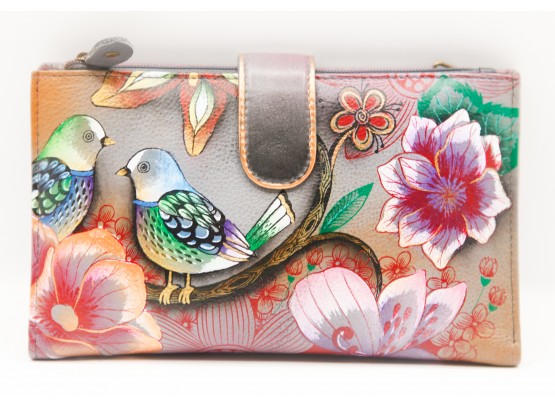Anuschka Hand Painted Leather Clutch - New