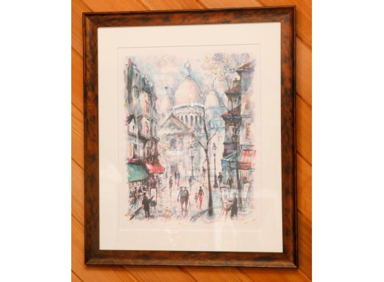 Stunning Water Color On Paper - Framed - Original Painting From Italy - L26' X H31'