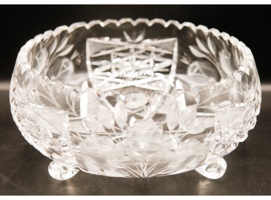 Stunning Decorative Footed Center Piece - Crystal Lead