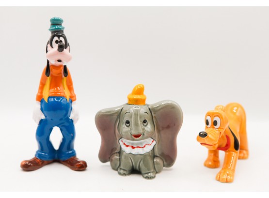 Vintage Lot Of Porcelain Disney Characters - Dumbo, Snoopy, Pluto - Disney