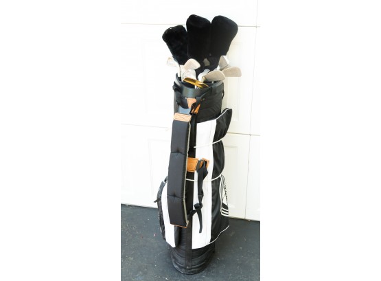 Sun Mountain Sports Golf Bag W/ 9 Assorted Clubs - Fortune 500 Advanced Alloy Technology Clubs-