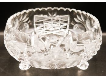Stunning Decorative Footed Center Piece - Crystal Lead