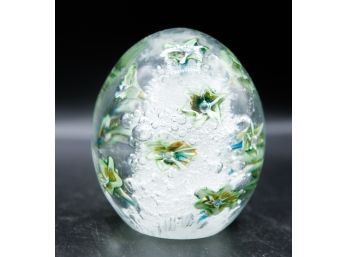 Stunning - Glass Egg Paperweight