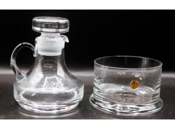 Unique Stackable Sugar And Creamer Glass Set - Made In  Romania
