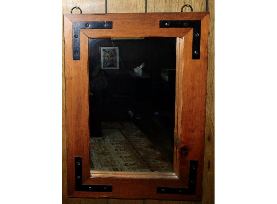 Maple Wood Wire Hung Framed Mirror