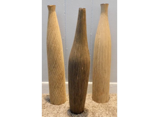 Elements Set Of Three Tall Decorative Vases