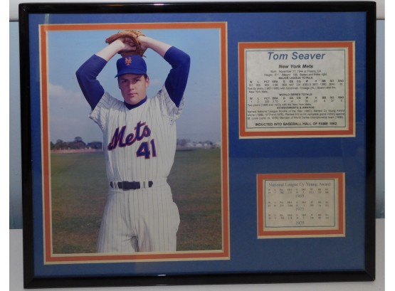 New York Mets Tom Seaver Player Stats Framed Picture