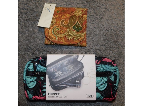 Flipper Jewelry Clutch By Lug & Trifold QK Quilted Wallet
