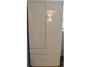 Custom Made White Formica Wardrobe Dresser