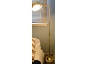 Gold Toned Decorative Adjustable Metal Floor Overhead Lamp