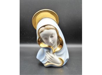 Vintage 1940's Ceramic Madonna Virgin Mary Praying Bust