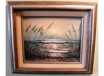 Ocean Sunrise Oil Painting - Unsigned