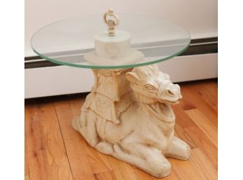 Camel Table Base W/ Glass Top - Heavy  - L18' X H17'