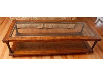 WEIMAN - Mid Century Glass Coffee Table - L53.5' X H15.5' X D21.5'