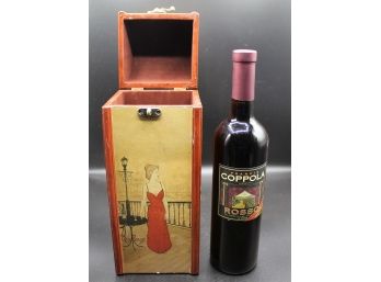 Brand New 2002 Francis Coppola Rosso California Red Wine W/ Collector's Box