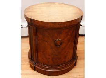Beautiful Birch Wood Style Drum Coffee End Table - 20' Round X H21'