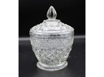 Vintage Crystal Candy Dish With Lid