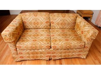 Mid-Century Beautiful Upholstered Love Seat - Floral - Pillows Included -