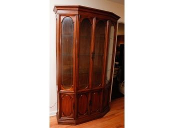 Lovely Wooden China Cabinet W/ Light - 3 Drawers W/ Storage - L47' X H80' X D15'