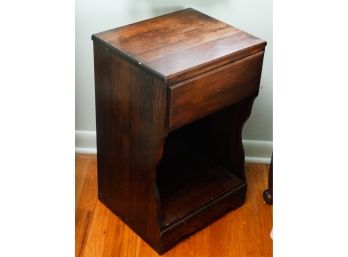 Charming Wooden End Table W/ 1 Drawer And Storage - L16' X H25.5' X D14'