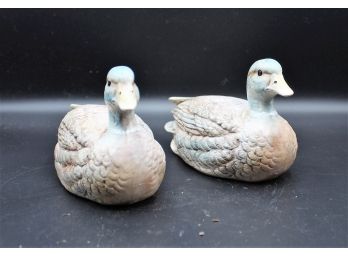 Pair Of Ceramic American Pekin Decorative Ducks