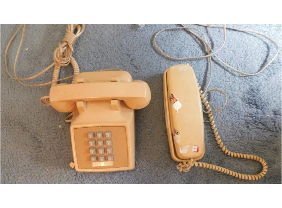 Vintage Pair Of Corded Telephones