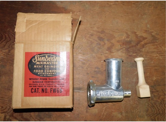 Vintage Sunbeam Mixmaster Neat Grinder/ Food Chopper In Box