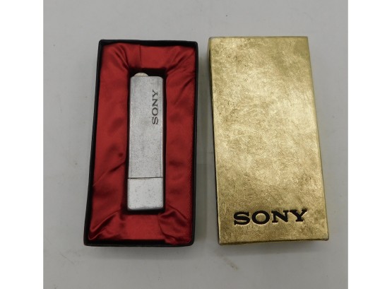 Vintage Sony Promotional Gas Lighter In Box