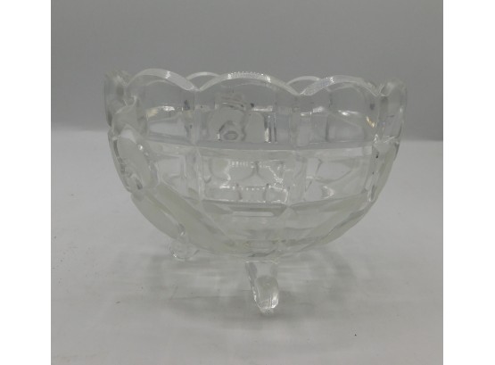 Lovely Footed Cut Glass Candy Bowl