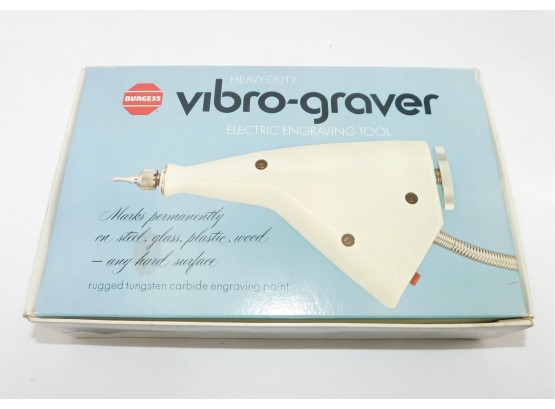 Burgess Heavy Duty Vibro-graver Electric Engraving Tool In Box